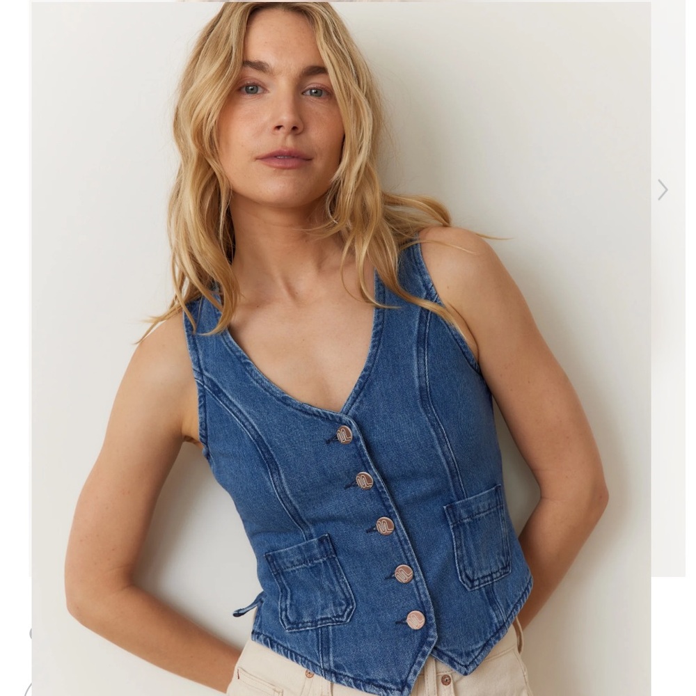 Western Vintage Style Denim Vest